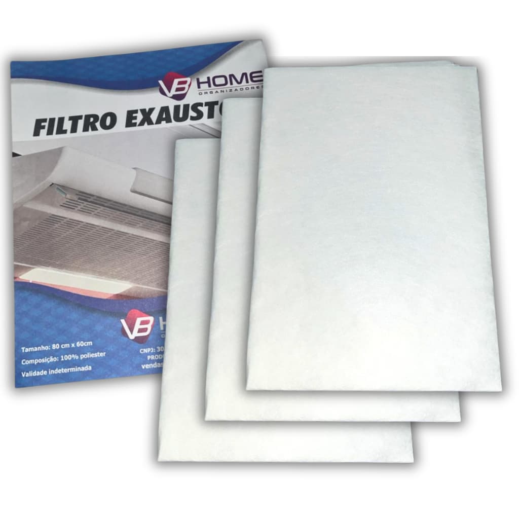 3 Filtros Mantas Para Depurador Exaustores E Coifas Universal 80 Cm X 60 Cm Serve em Todas As Marcas