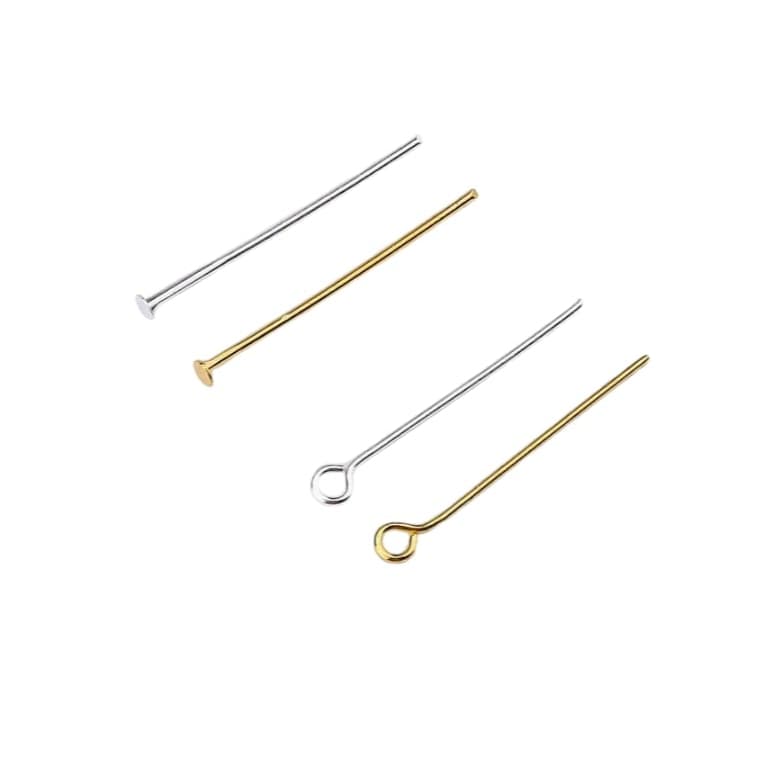 Alfinete para bijuteria pino ou contra pino em ferro de 2, 3 e 4CM - 100 unidades