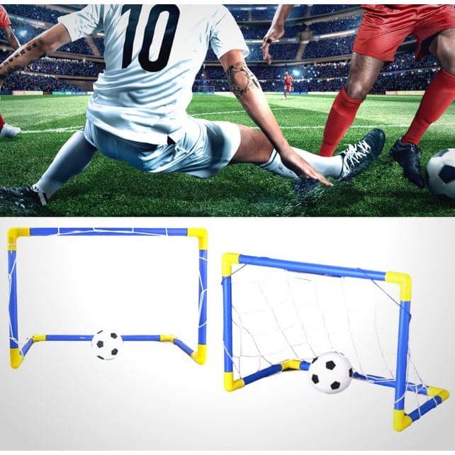 kit 2 Mini Traves com Rede + 2 Bola + 2 Bomba de Encher / 02un Trave Golzinho Futebol Infantil menino