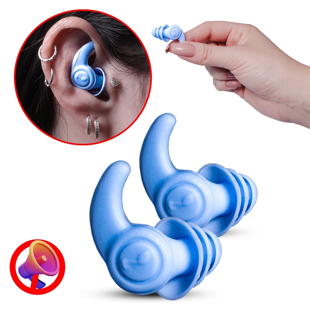 Tampão De Ouvido Protetor Auricular Abafador Silicone Natação Anti Ruido