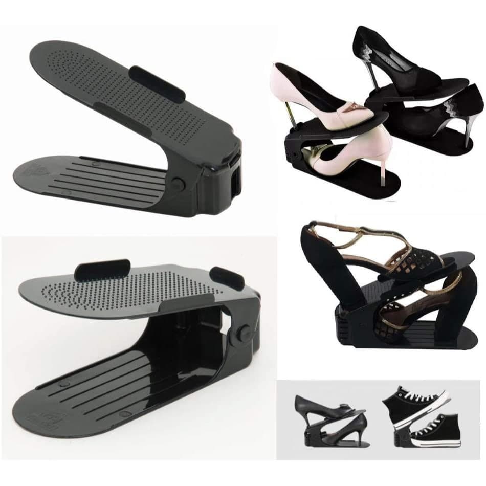20 Organizadores De Sapato E Tênis - Preto Com Regulagem Envio Imediato!