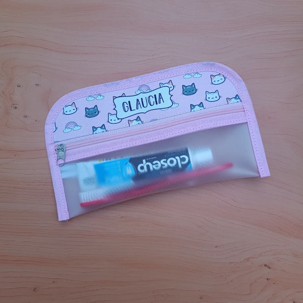 Necessaire Higiene Bucal Personalizado com Nome, Porta Higiene Dental ou Estojo Multiuso