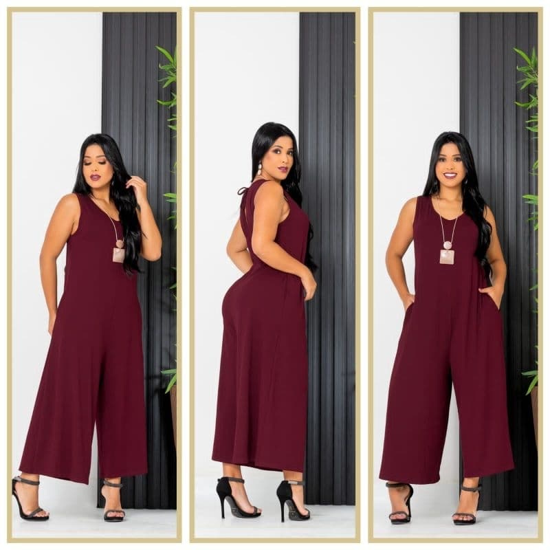 Macacão Pantacourt Regata Em Malha Viscolycra