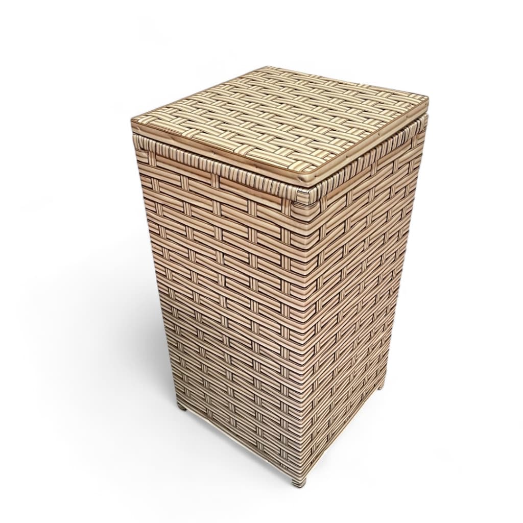 Cesto de Roupa Suja Vertical em Fibra Sintética Artesanal – cesto organizador – roupeiro – 30x30x60