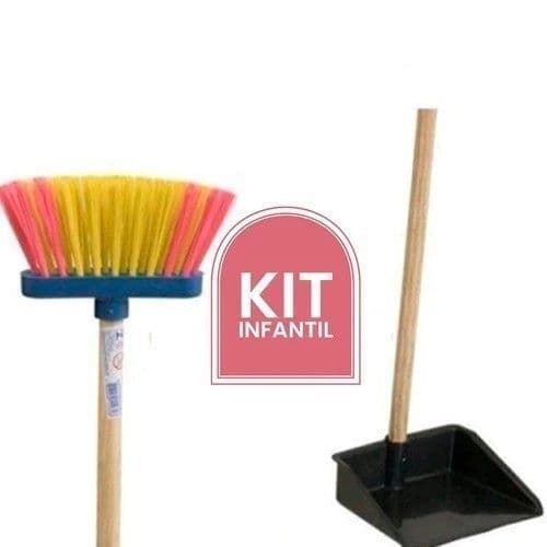 Mini Vassoura E Mini Pa - Kit Limpeza Infantil P/ Criança