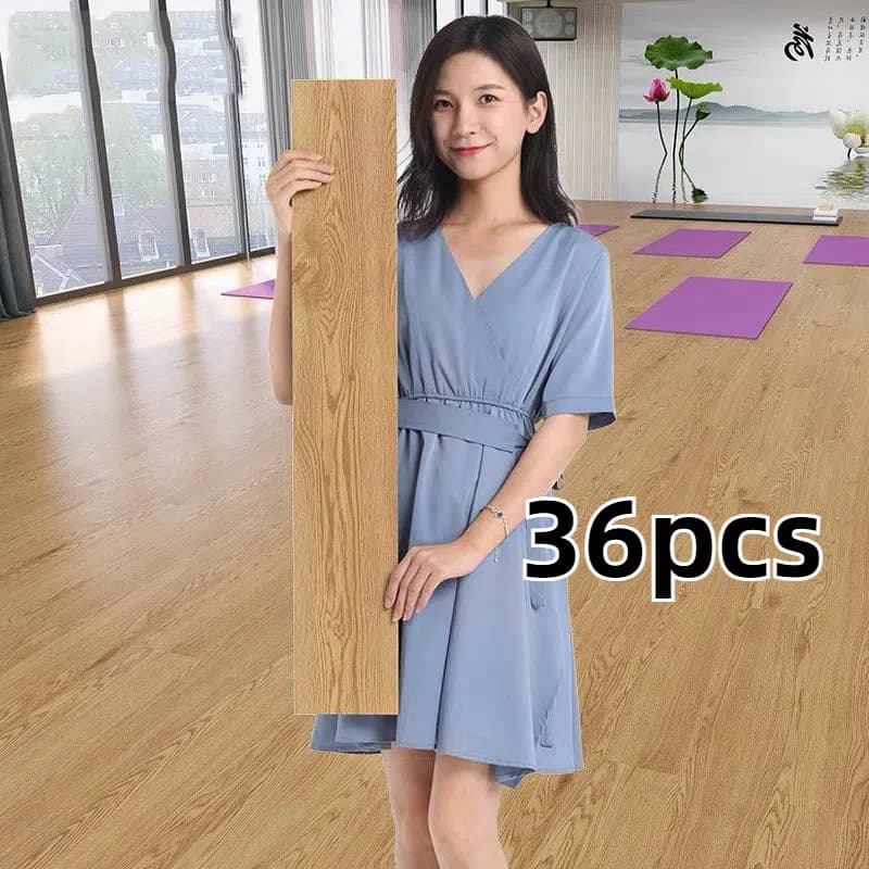 36 PC Adesivo de Piso Madeira Moderno Antiderrapante Lavável 91,4x15,2cm vinílico