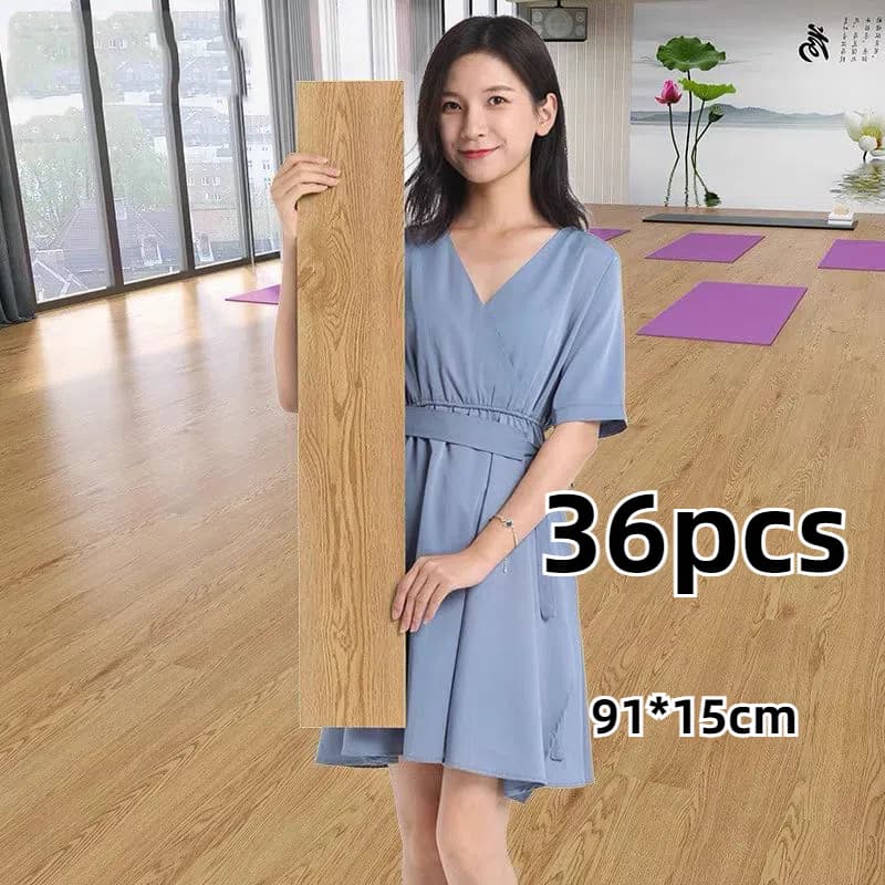 36 pc Piso Painel Revestimento Vinílico Adesivo Lavável Madeira 91,4x15,2cm