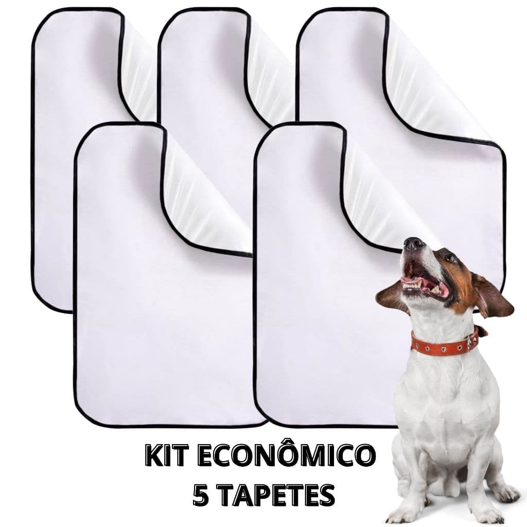 Kit com 5 tapete higiênico para cães lavável