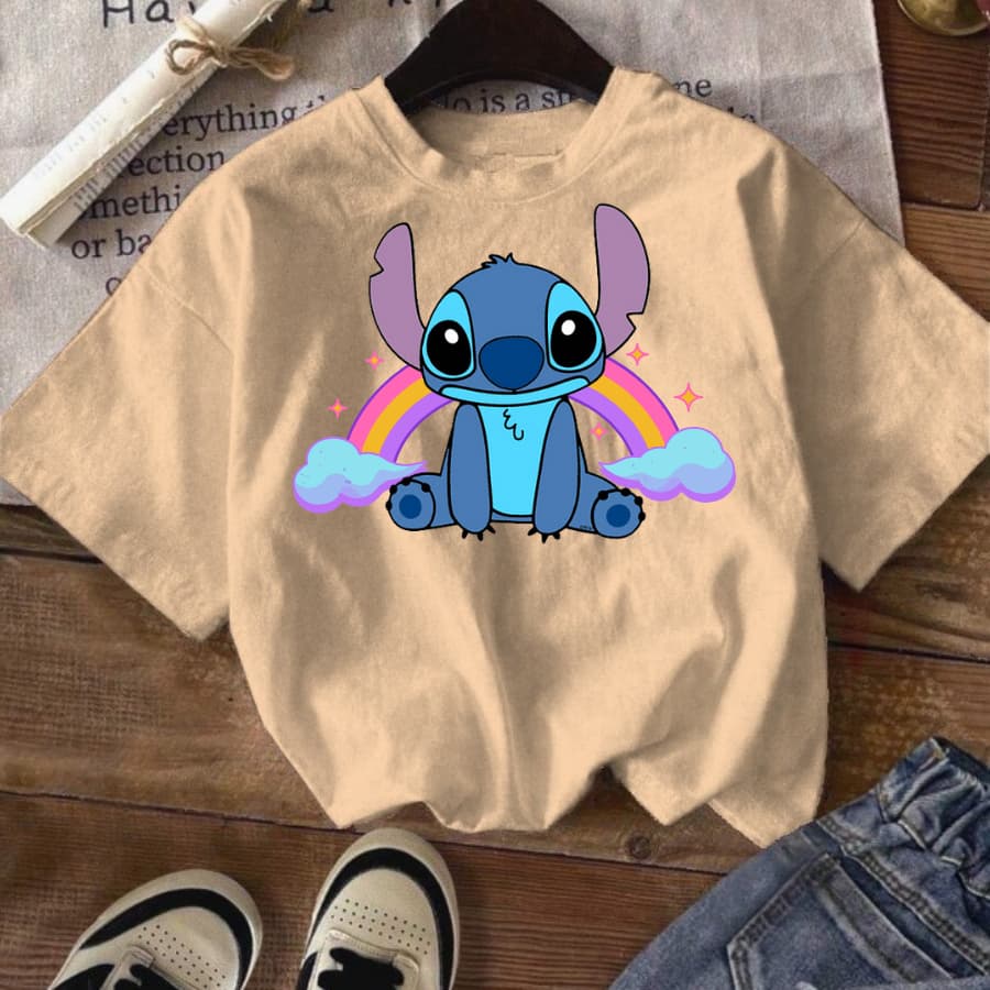 Roupa Infantil Menina Manga Curta Oversized Estilosa