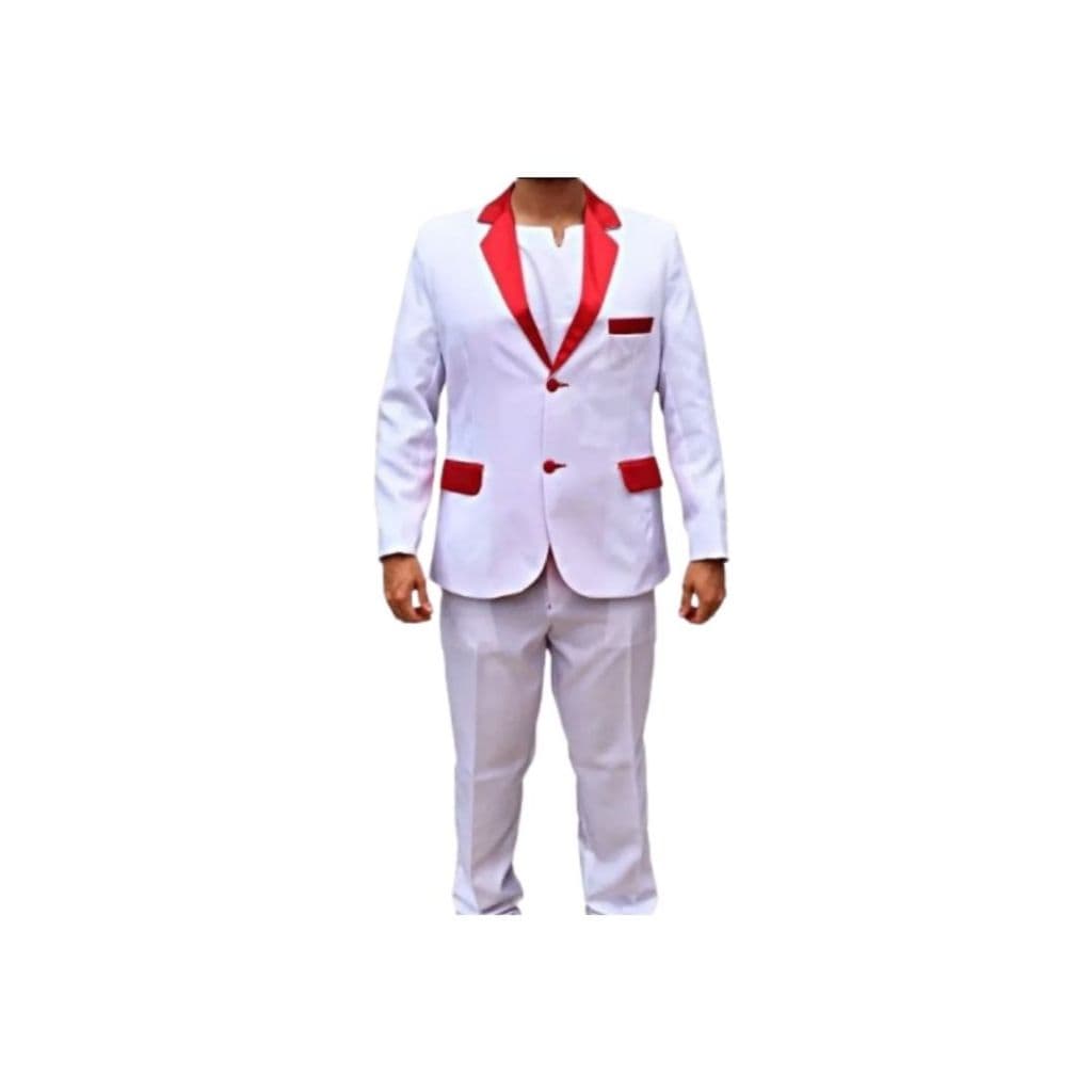 Terno Branco E Vermelho Em Algodão Malandro Zé Pilintra