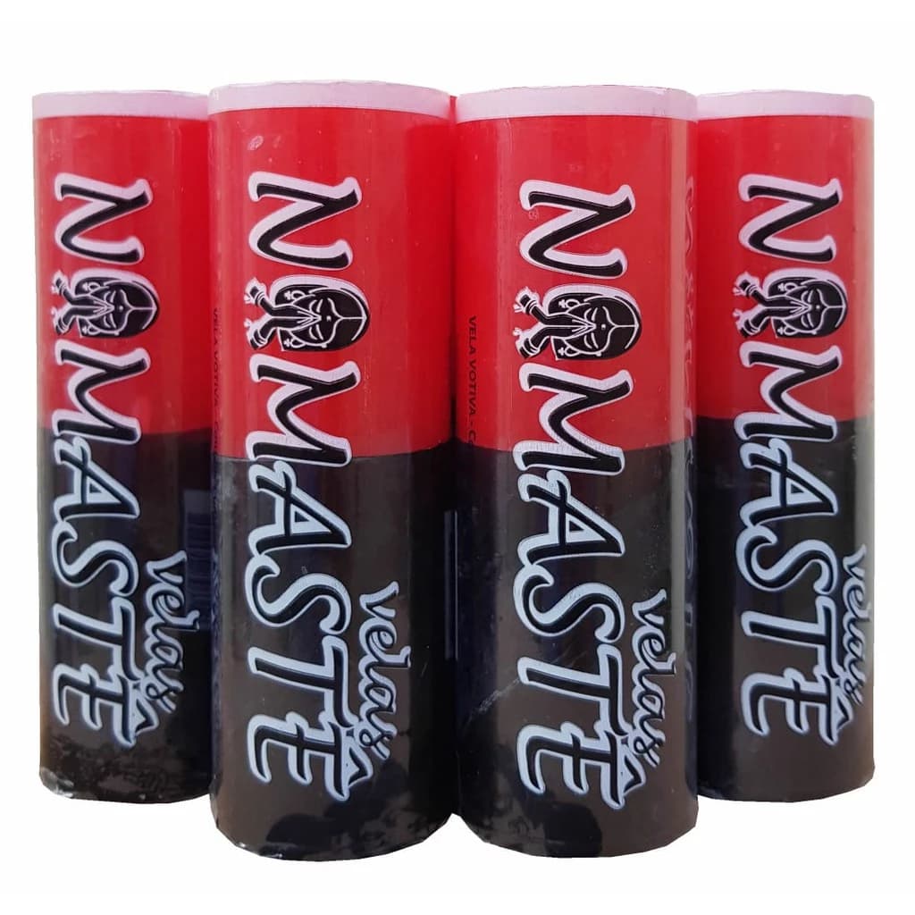 12 VELAS VOTIVAS 7 DIAS 260 GRAMAS BICOLOR VERMELHA E PRETA