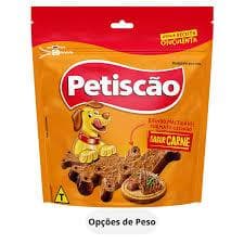Bifinho Mastigável Carne Petiscão Formato Ossinho Pacote 1 kg ( SUPER MACIO )