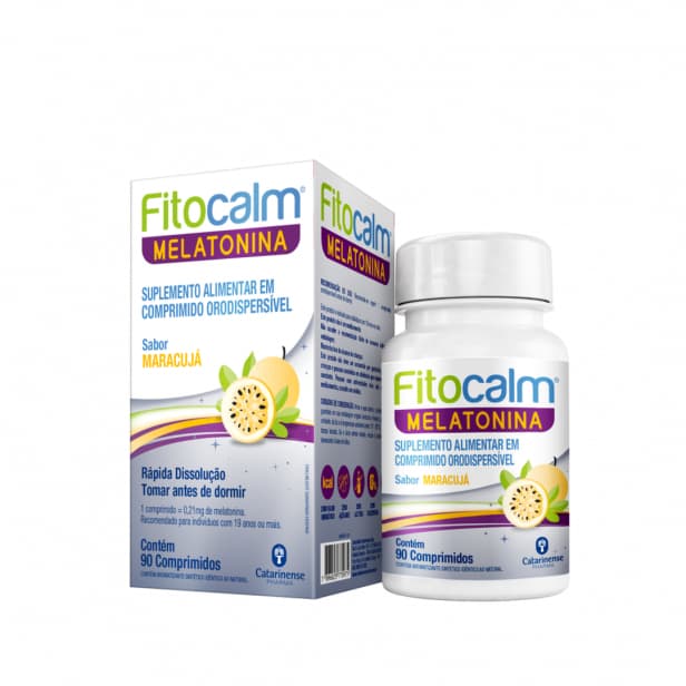 Fitocalm Melatonina 0,21mg Maracujá 90 Comprimidos Orodispersíveis