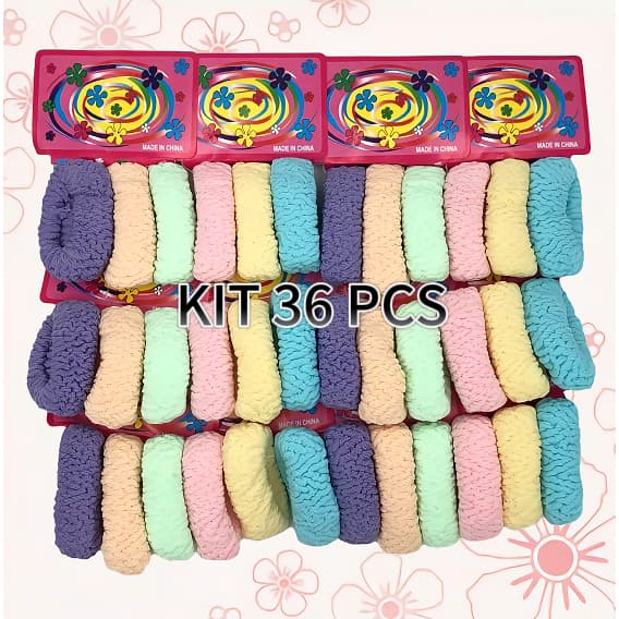 Kit 18/36 Elásticos de Cabelo rabicó Para Cabelo Xuxinha Elastico feminino