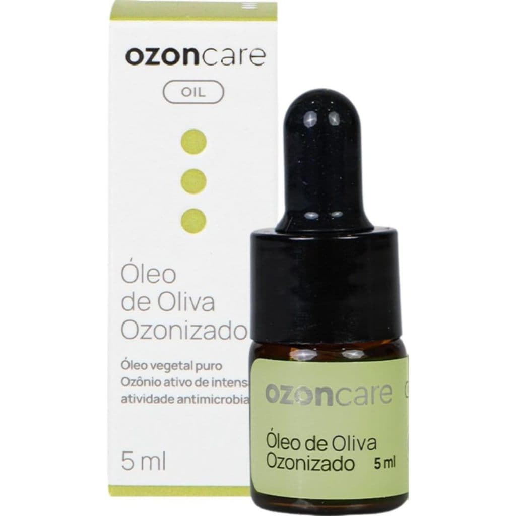 Óleo de Oliva 100 puro Ozonizado Natural Vegano 5ml ozoncare hidratante psoríase cicatrizante ferida