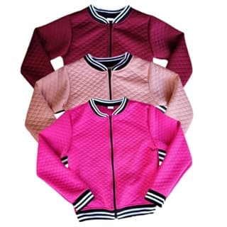JAQUETA BOMBER DO INFANTIL AO JUVENIL MENINA MODA INFANTIL CASACOS JAQUETAS INVERNO QUENTINHO
