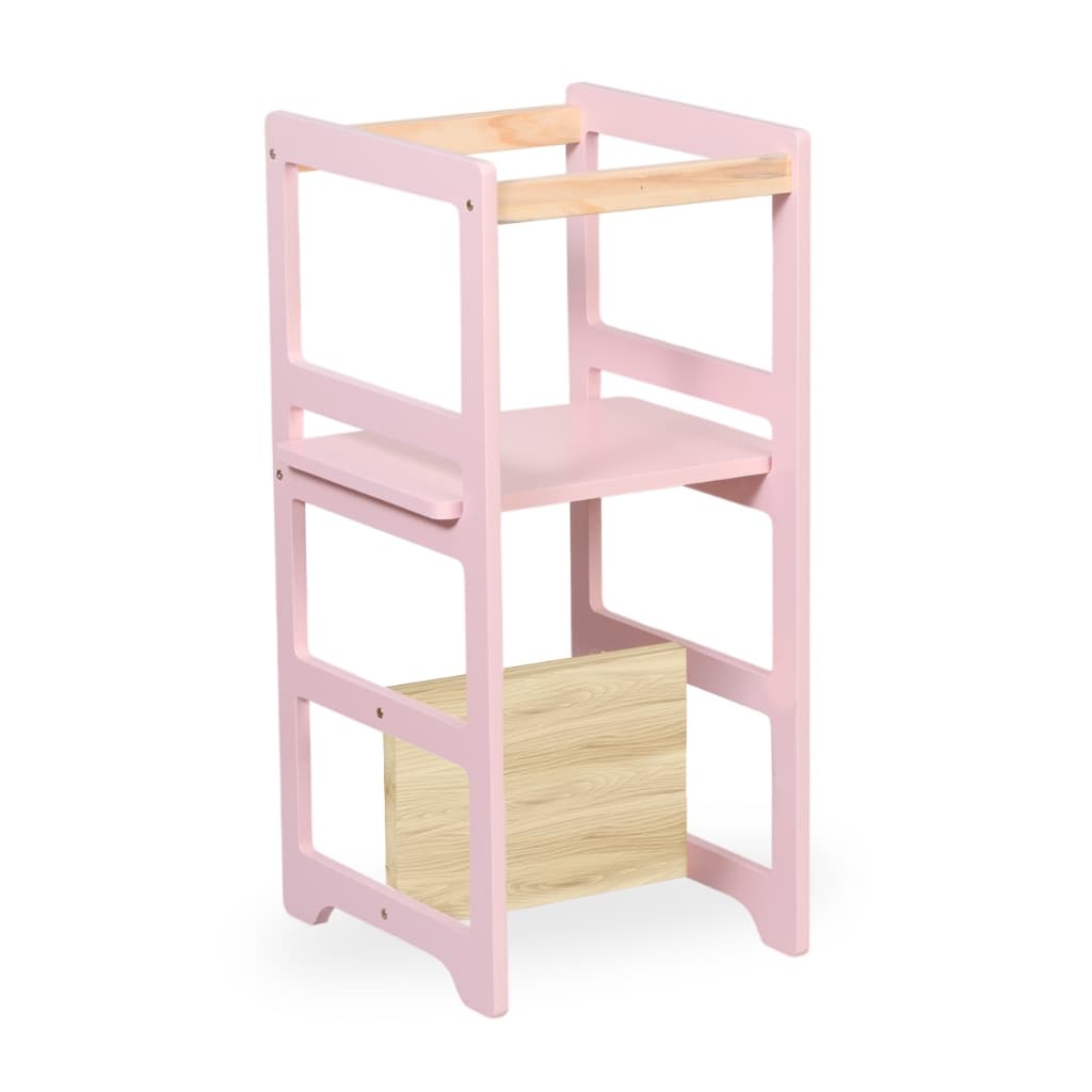 Torre Aprendizagem Montessoriana 4x1 Cadeirão Mesinh Rosa Bb