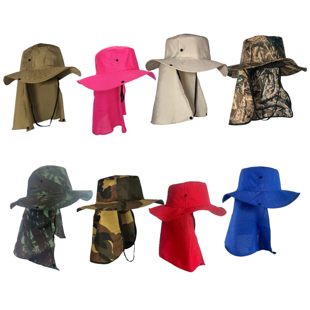 Chapéu Pescador Australiano Boné Pesca Proteção Pescoço Sol Chapeu Pescador Camping Australiano Proteção Nuca Pescoço