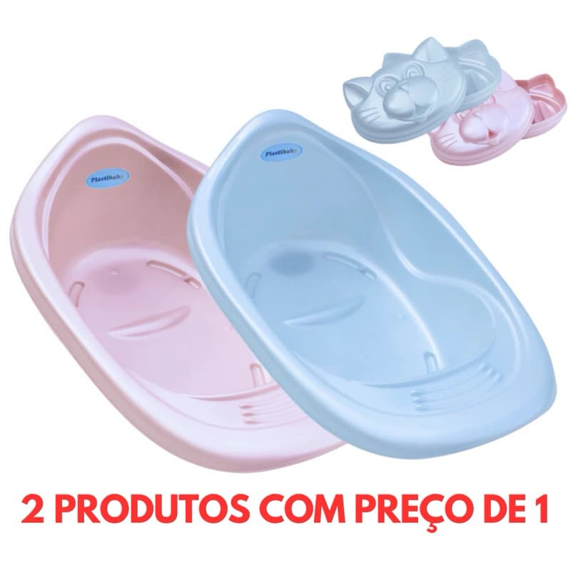 Banheira de bebe 22L Resistente Infantil Menina Menino Design Anatômico acompanha saboneteira
