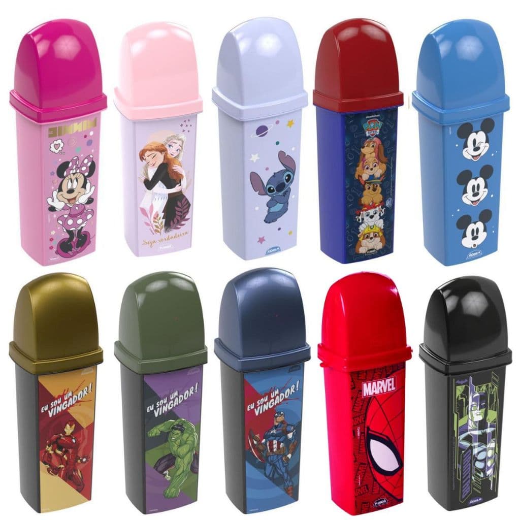 Estojo porta escova de dentes para viagem infantil personalizado Minnie Mickey Super-herois Disney