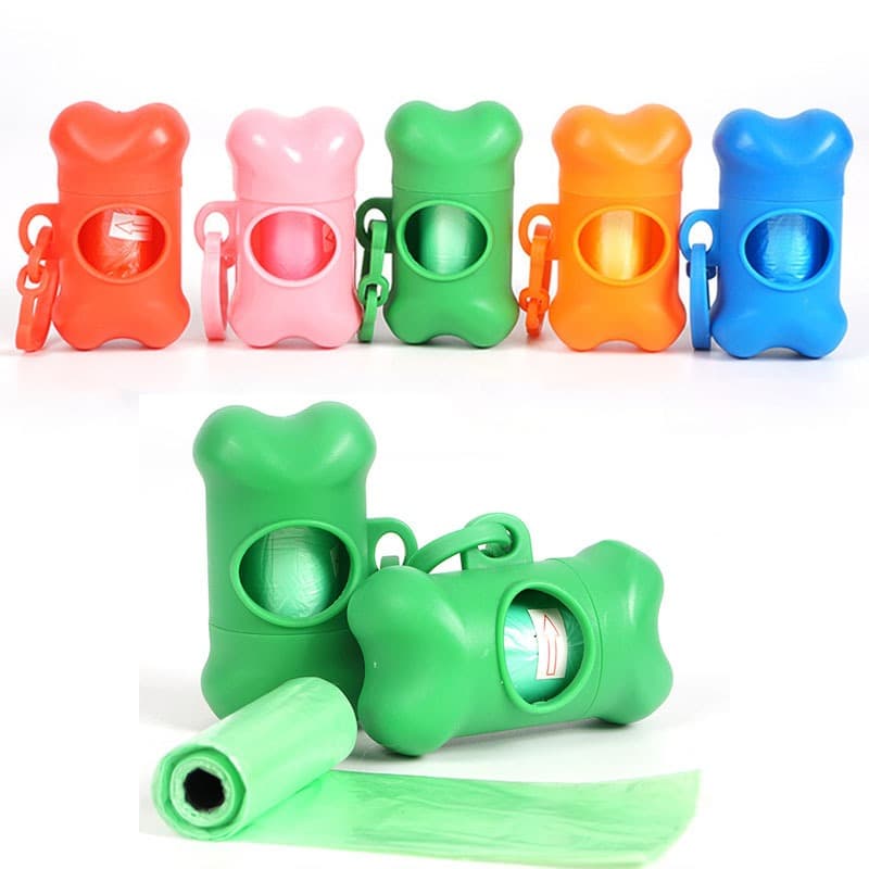 kit porta saquinhos para pet + 1 refil de saquinho coletor de resíduos EM7221