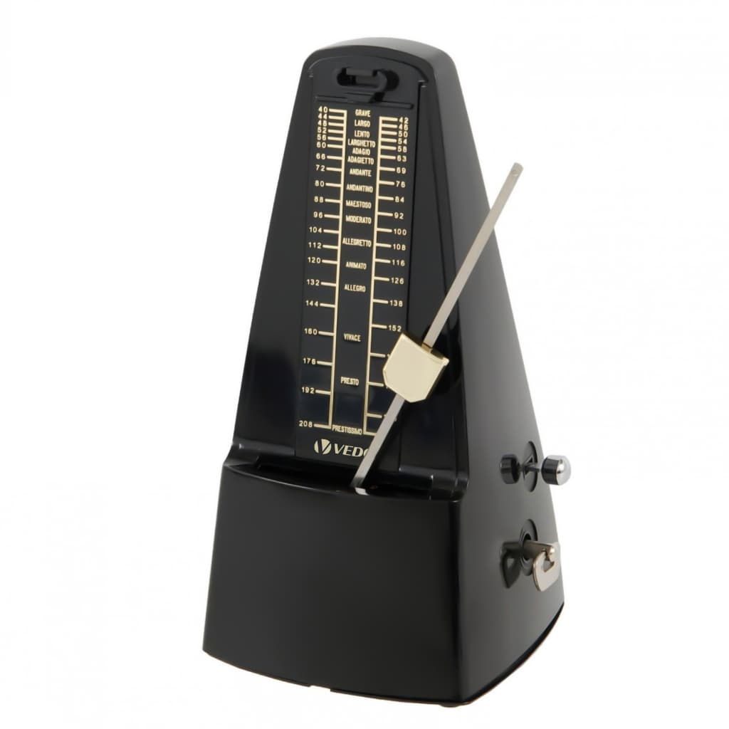 Metrônomo mecânico universal padrão em material ABS para guitarra, violino, piano, baixo, bateria, instrumento musical