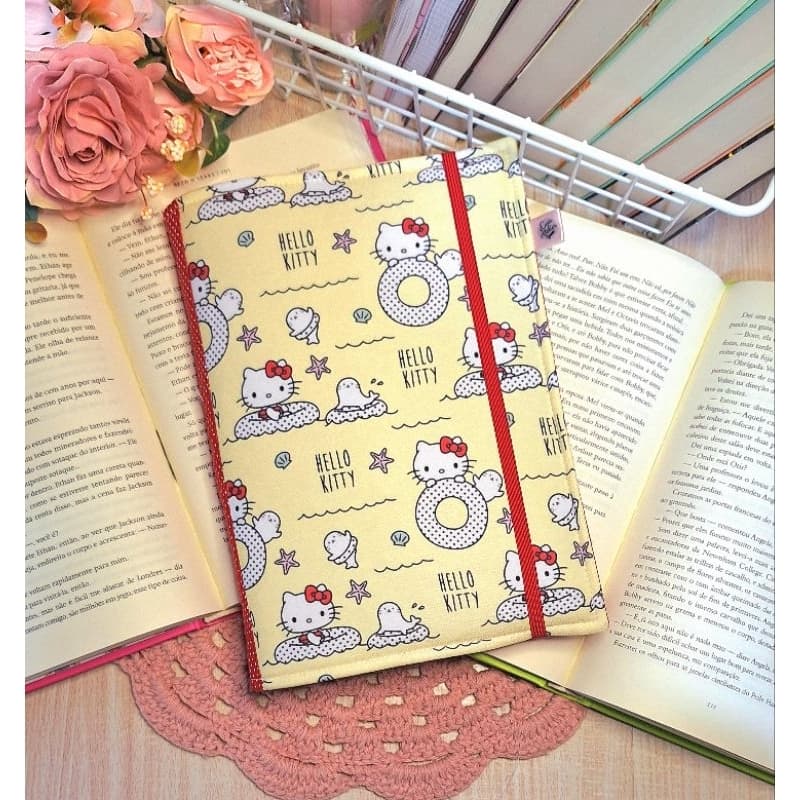 Capa Para Livros Em Tecido Hello Kitty - Sanrio