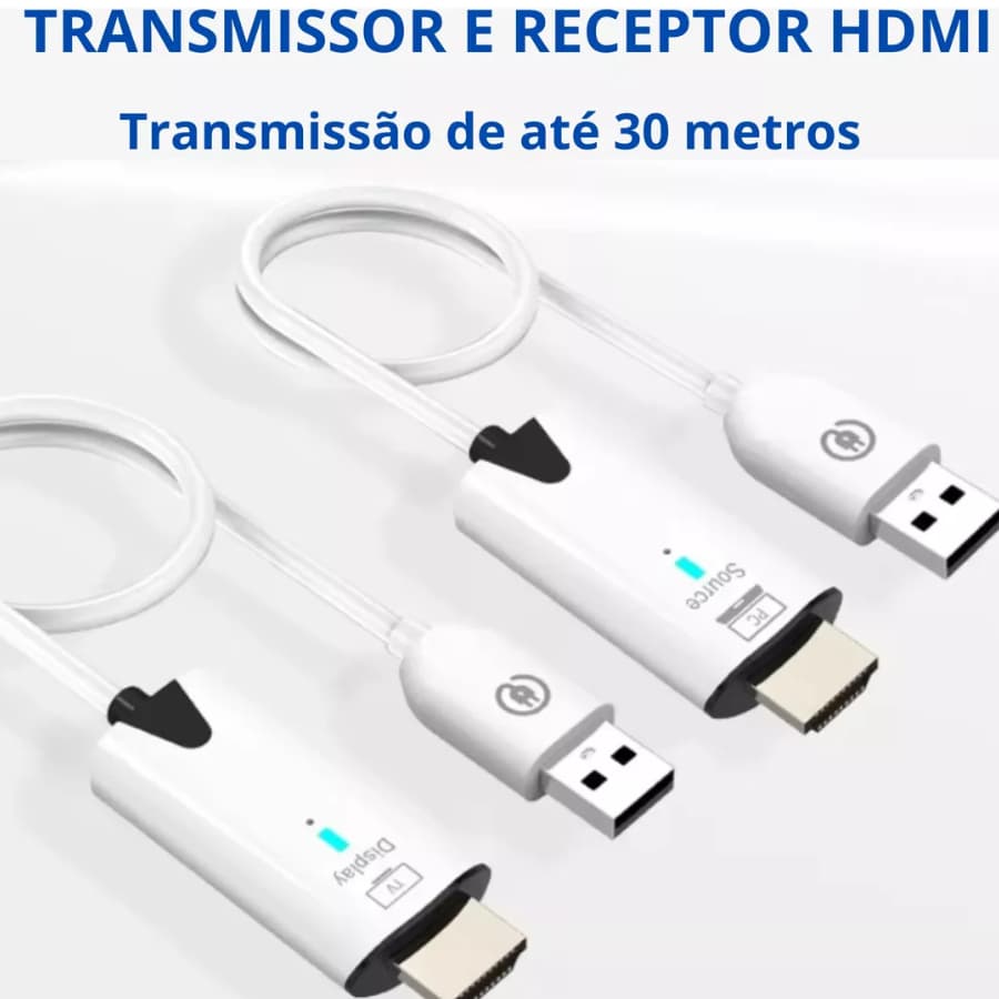Transmissor Receptor De Áudio E Vídeo Hdmi Sem Fio 30 Metros 5.0