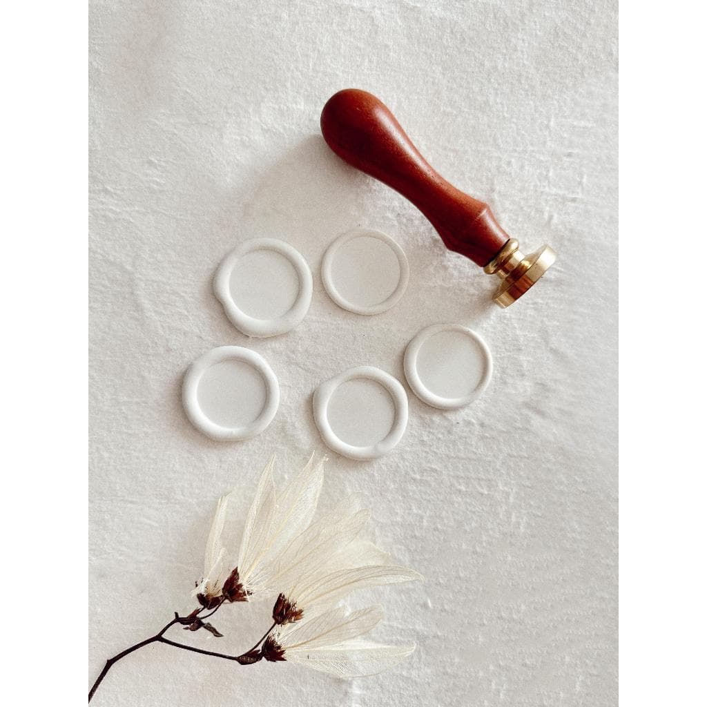 Lacres de cera Cor Branco 05un convite de casamento - Envio Imediato