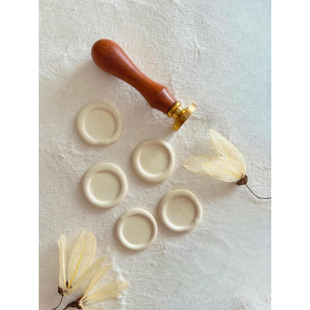 Lacres de cera Cor Off White 10un convite de casamento - Envio Imediato