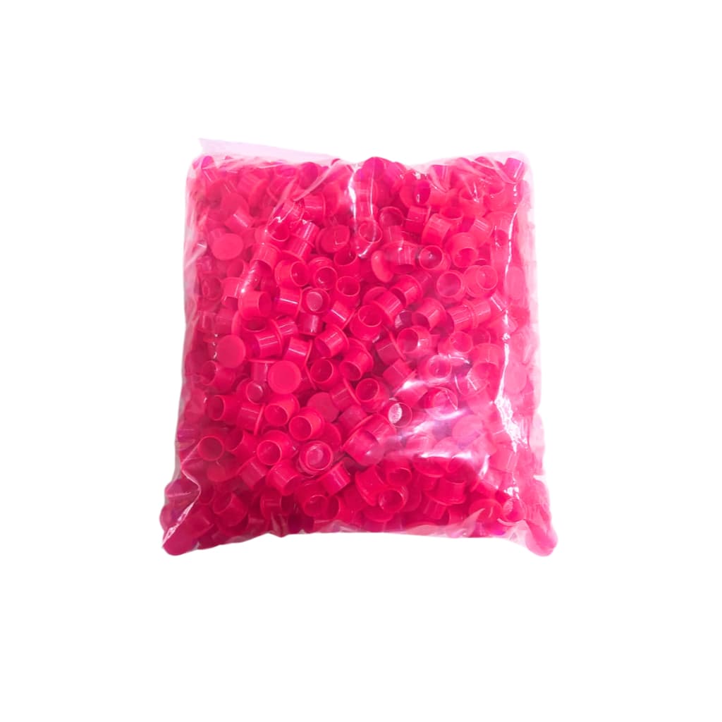 Batoque Médio M Rosa Translúcido Neon 100 Unidades