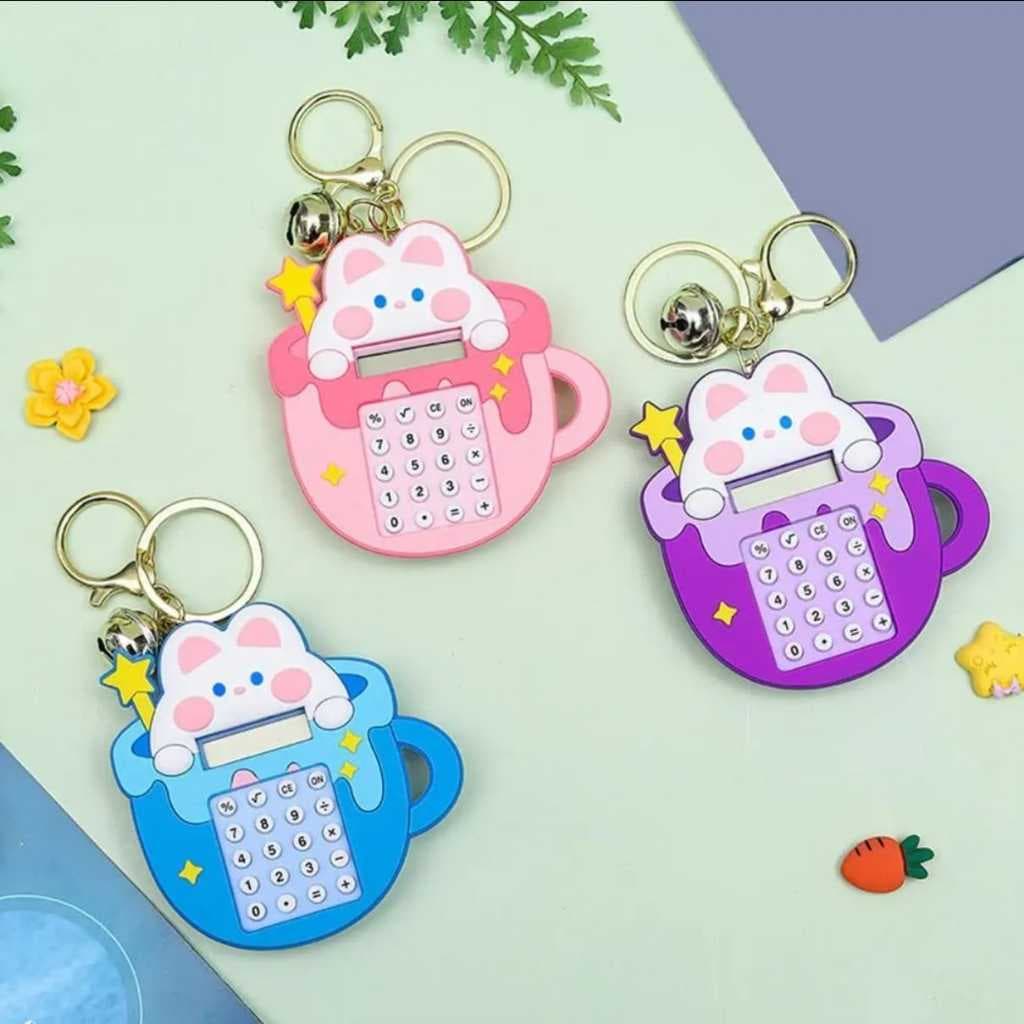 Mini Calculadora Fofo de Gatinho Colorido com Labirinto 7773