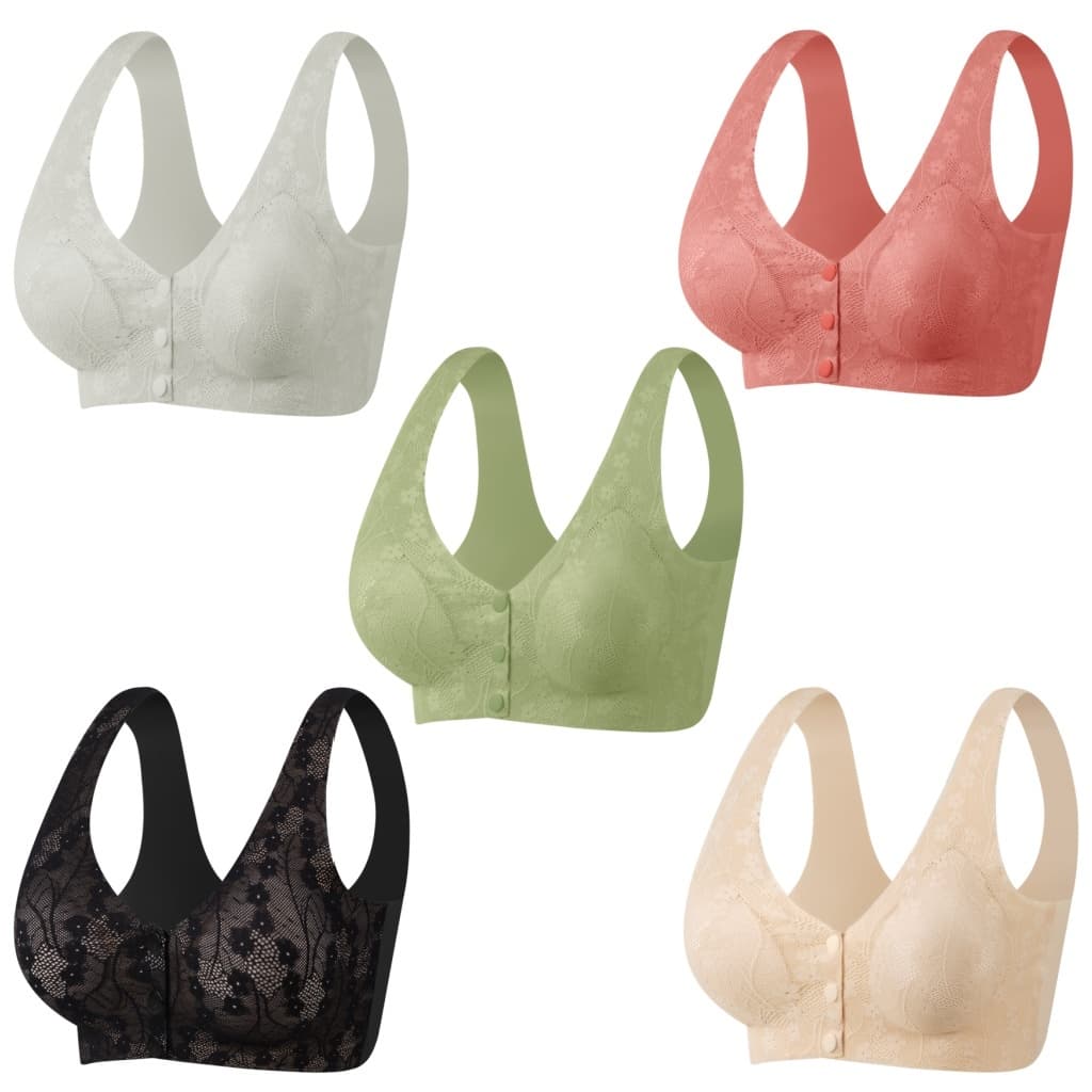 Z&D Lingerie Sutiã Top Casual Com Bojo Sem Aro  Com Fecho Na Frente LC02