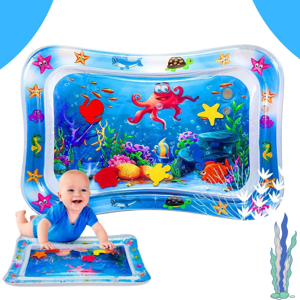 Tapete Infantil Bebê Inflável Água Atividades Sensorial Almofada Menino e Menina Verão Piscina