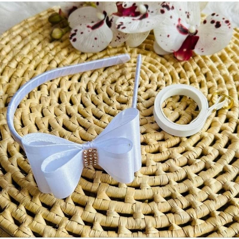 Tiara com Lacinho + Cinto / Kit Tiara e Cinto Infantil / Diversas Cores