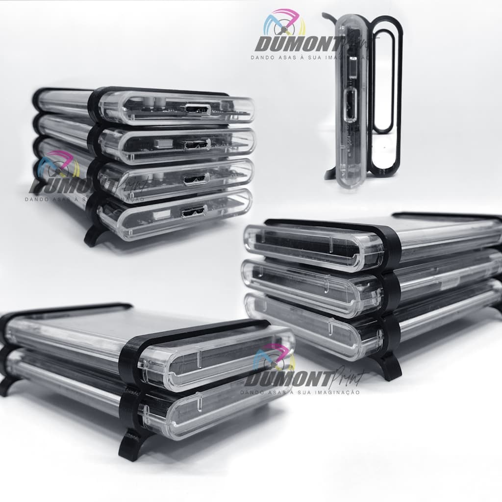 Suporte para case de HD Externo Notebook Usb 3.0 Ps4 Xbox One Pc 6gbps transparente