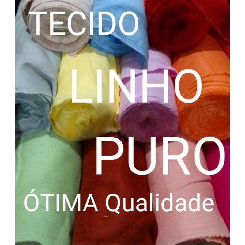 TECIDO LINHO PURO - ÓTIMA QUALIDADE - 100% LINHO - 1m x 1,38m
