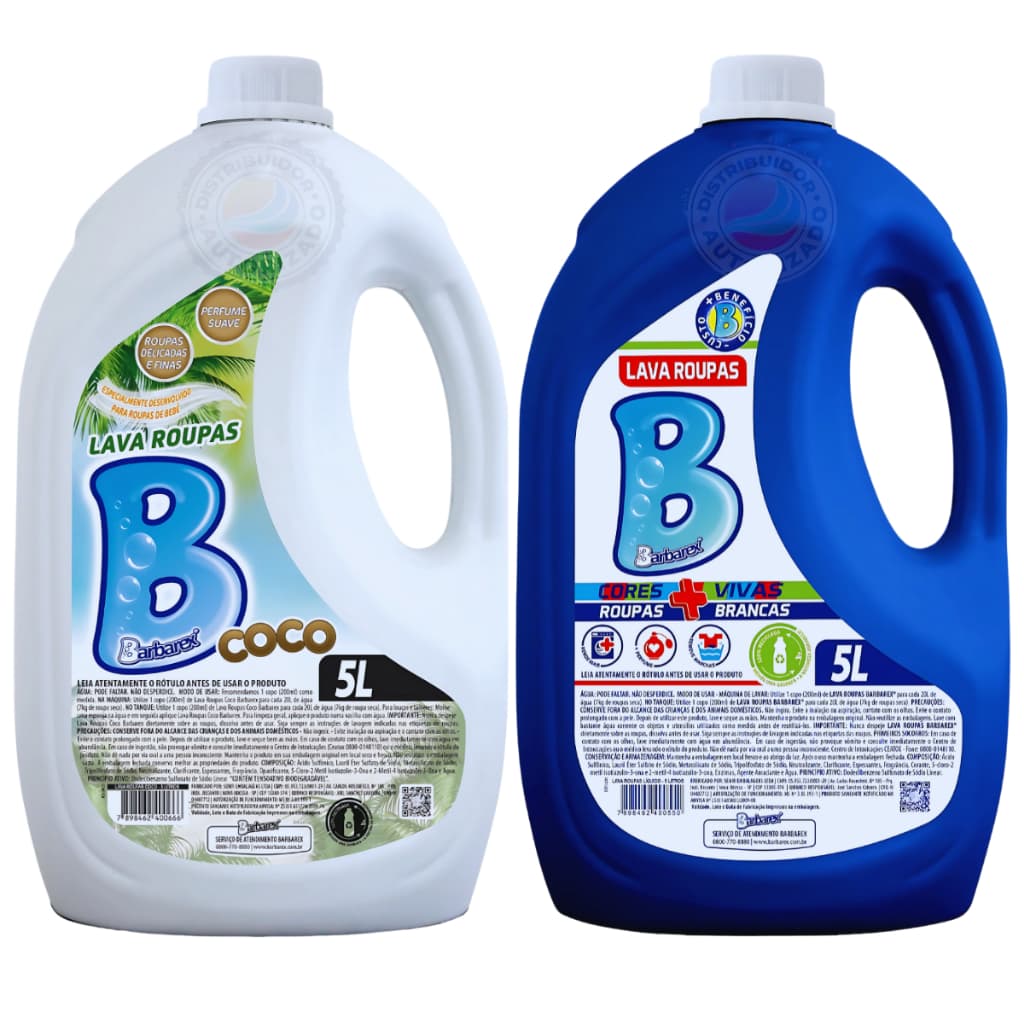 Lava Roupas Coco + 01 Sabão Lava Roupas 5L Barbarex