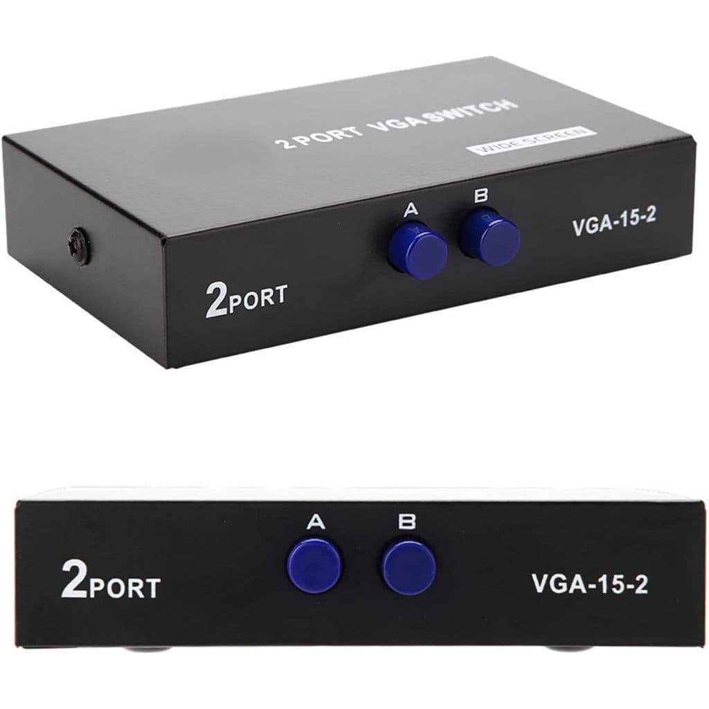 Seletor Chaveador Switch Vga 2x1 2 Entradas E 1 Saídas