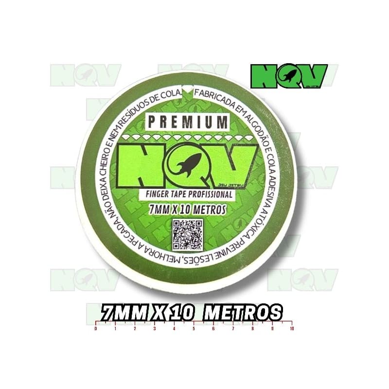 Finger Tape BRANCA NQV PREMIUM - 7mm x 10 metros jiu-jitsu, judô e escalada