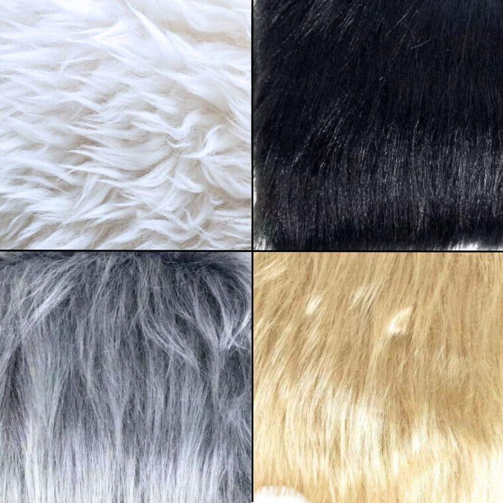 Tecido Pelúcia Pêlo Alto DIVERSAS CORES Lã Sintética - Patchwork, Decoração, Barba Papai Noel
