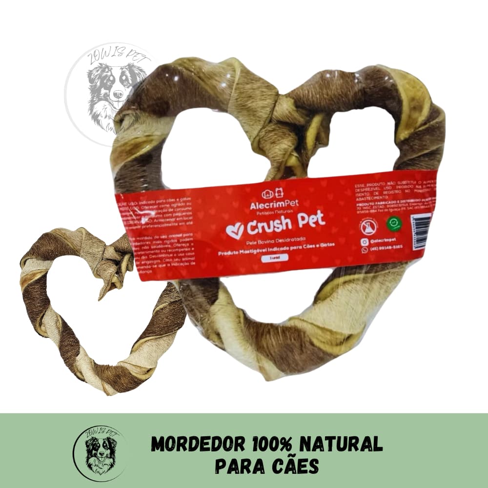 Pele Bovina Desidratada Crush Pet Alecrim Pet Mordedor Natural