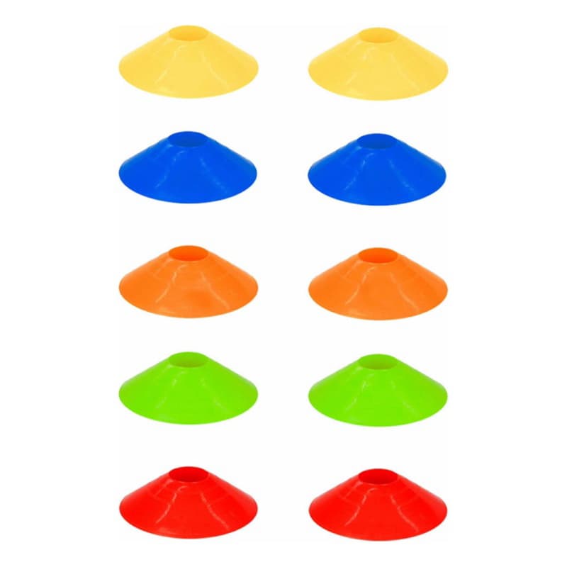 Kit 30 Chapeu Chines Colorido Half Cone Treino Agilidade Funcional Sinalizaçao Esportiva