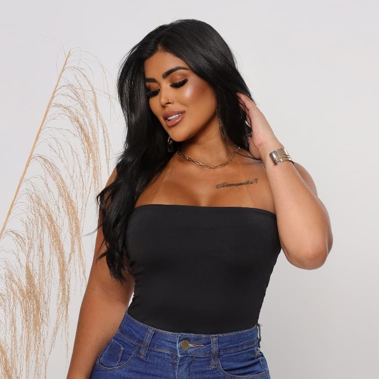 Body Feminino Tomara Que Caia Forro Duplo Casual E Confortável