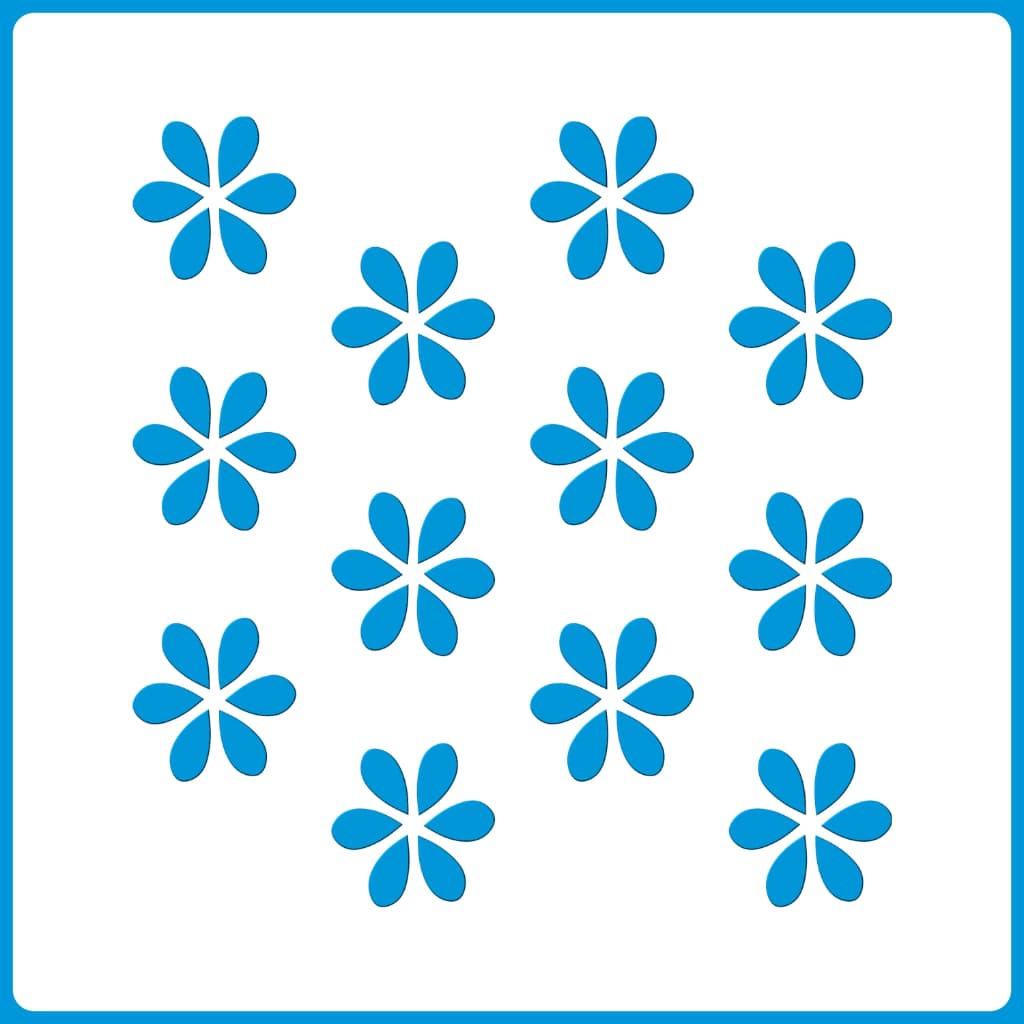 Stencil 14 X 14 Estampa De Margaridinhas Molde Vazado Pintura Tecido Mdf Madeira Parede Pano Prato