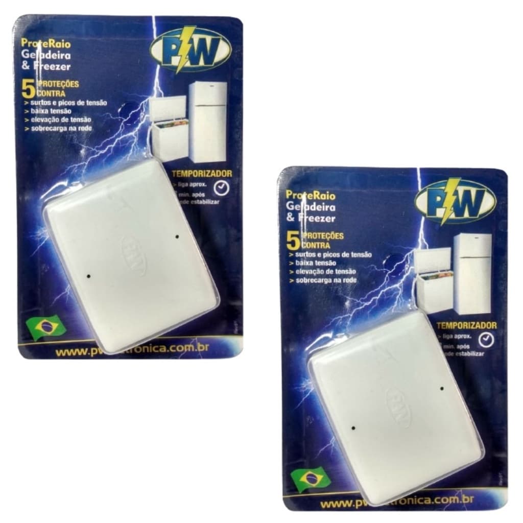 KIT com 2 Protetores Elétricos ProteRaio Geladeira e Freezer PW - Campeão de Vendas! -