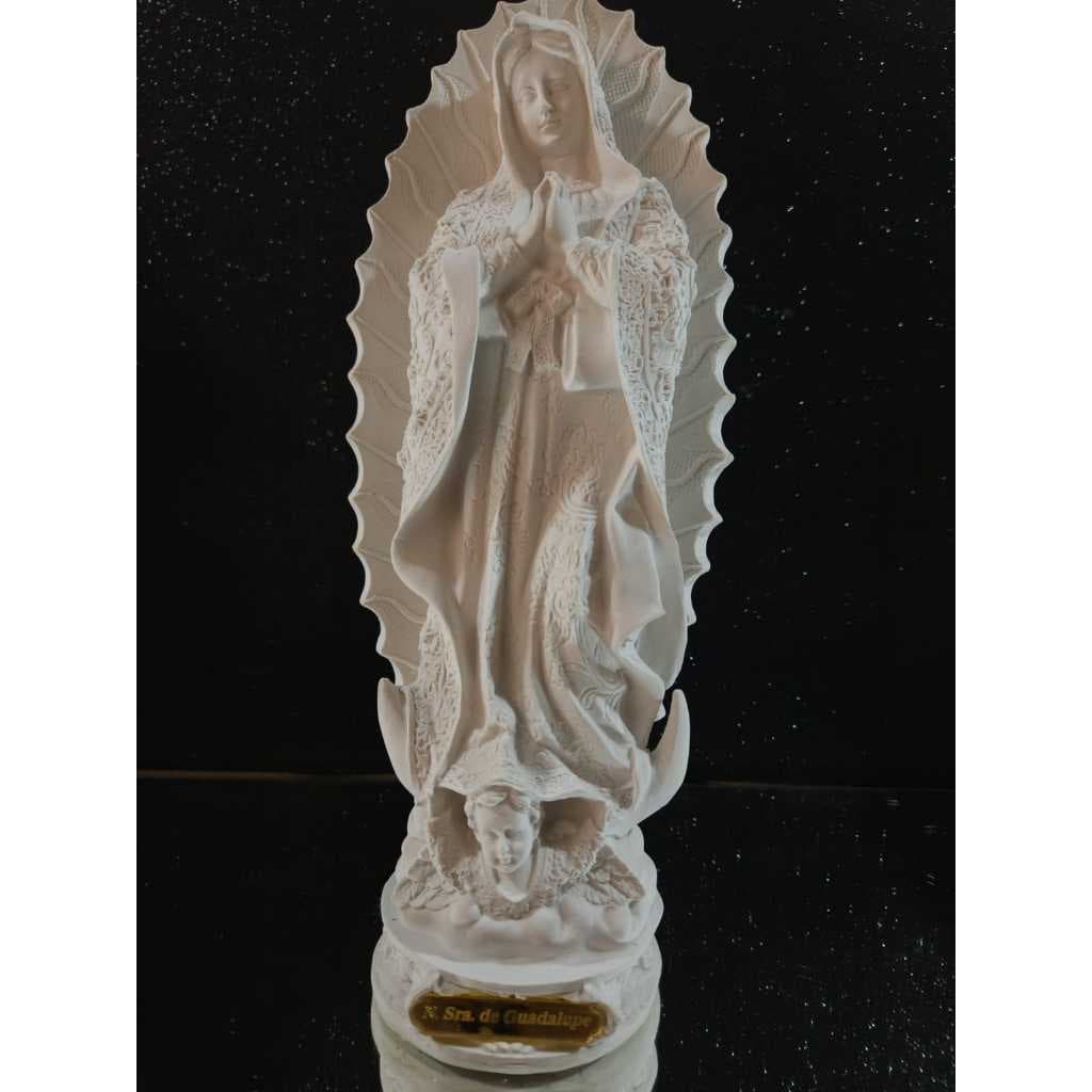 Escultura Nossa Senhora Guadalupe 30 cm Gesso Cru Pronta Para Decorar