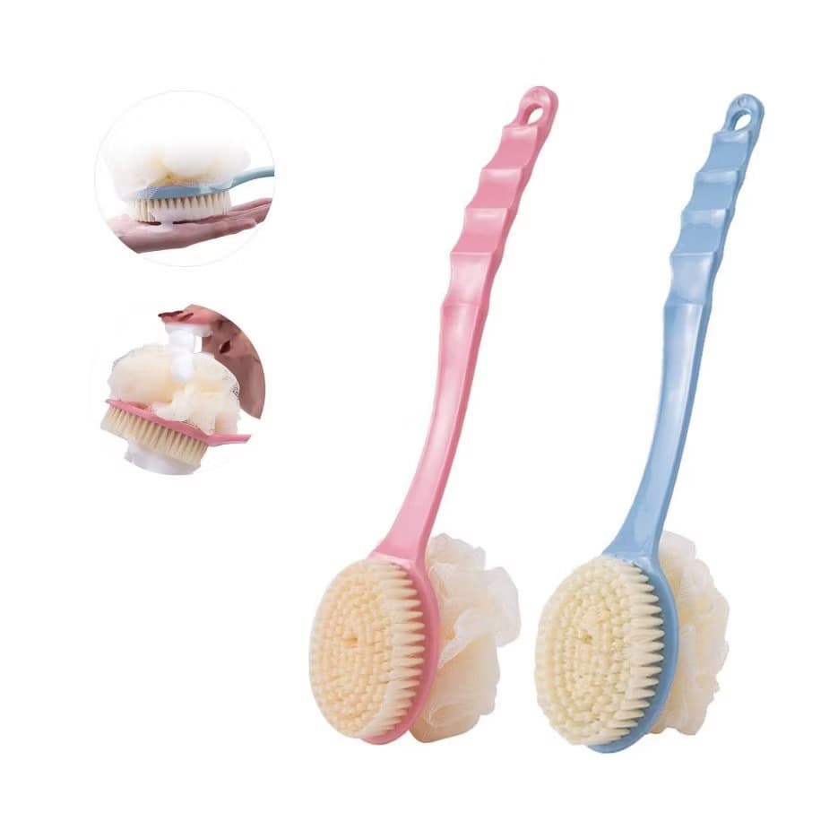 Escova De Banho Com 2 Em 1 Para Esfregar As Costas E Esfregar