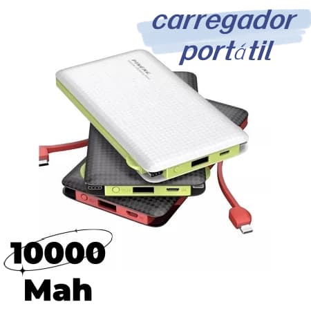 Carregador Portátil Pineng Power Bank 10.000mah,5000mah,20.000 mah com adaptador iPhone,V8