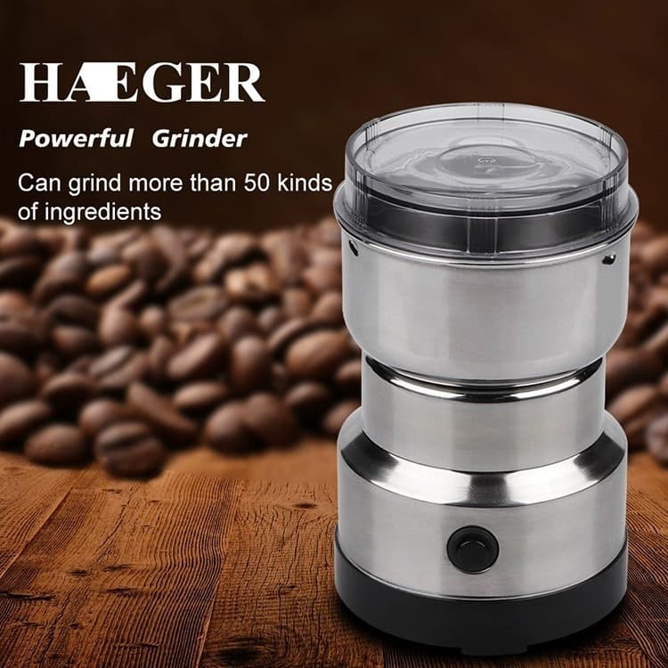 Moedor Grãos Inox 300ml | Café/Amendoim/Bebê | 300W 220V | Ultra Rápido-F5